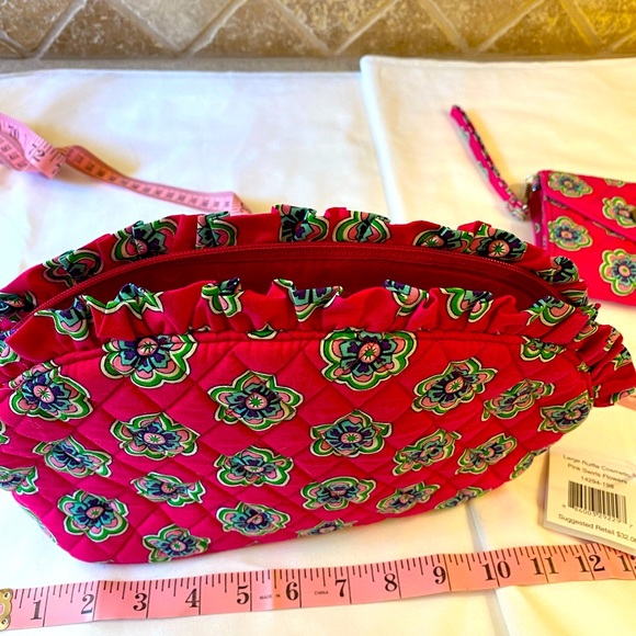 Vera Bradley Large Ruffle Cosmetic Bag 